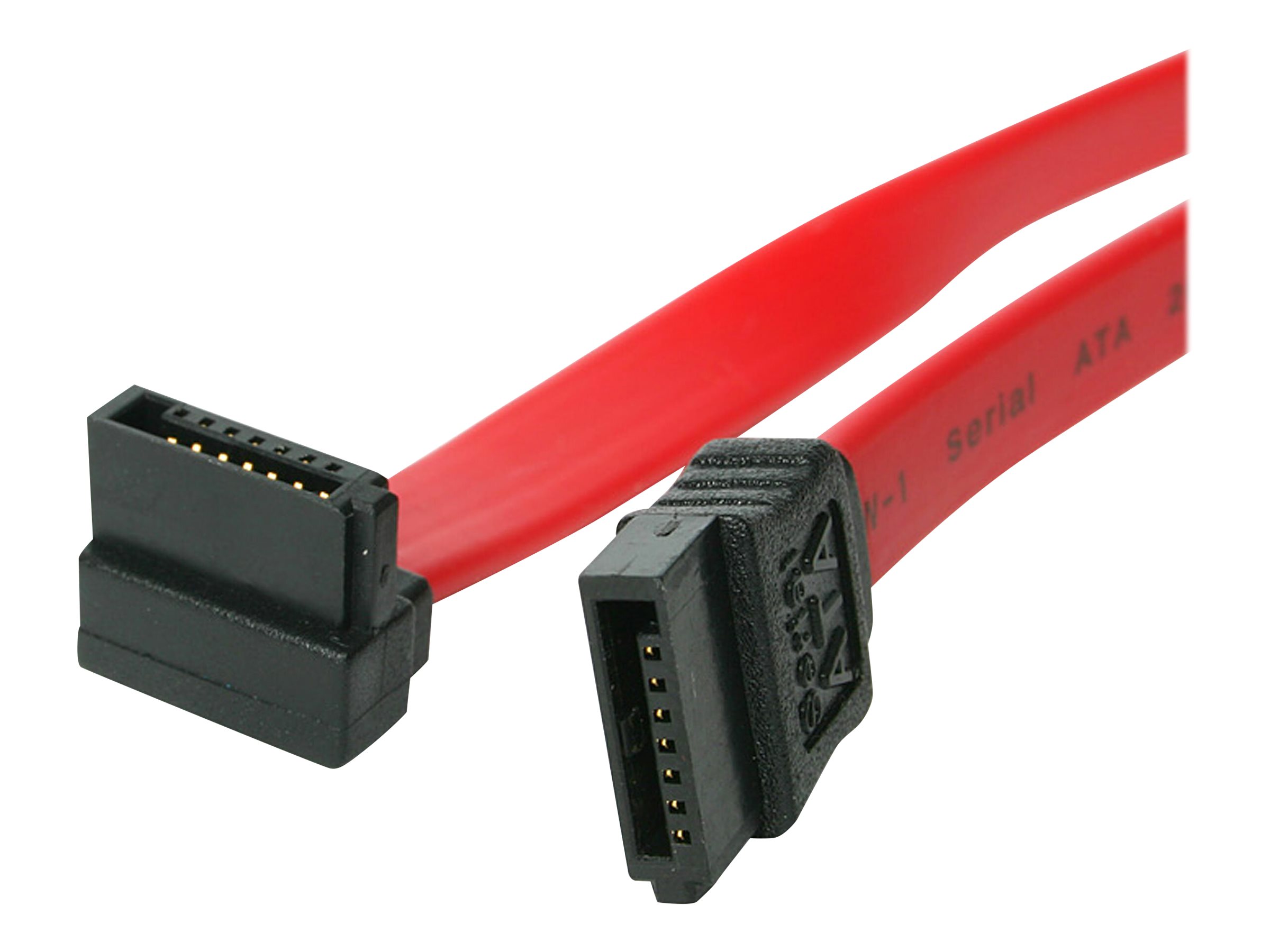 StarTech.com SATA Anschluss Kabel - S-ATA Serial ATA internes Datenkabel - 7 pin Slimline Kabel 45cm - rechts gewinkelt - SATA-Kabel - Serial ATA 150/300/600 - SATA (R)