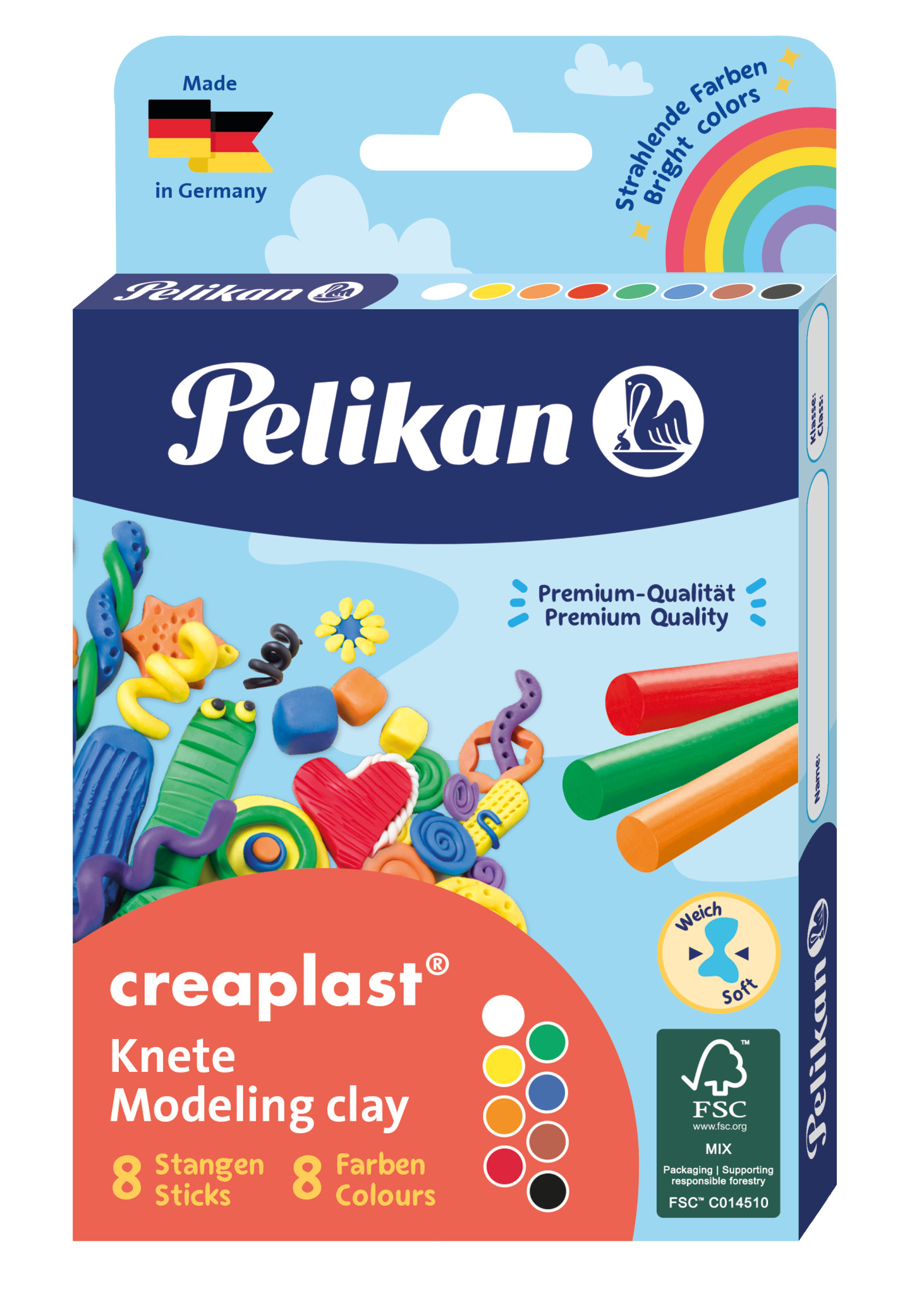 Pelikan Knete Creaplast« 198/8FS 8 Farben in FS