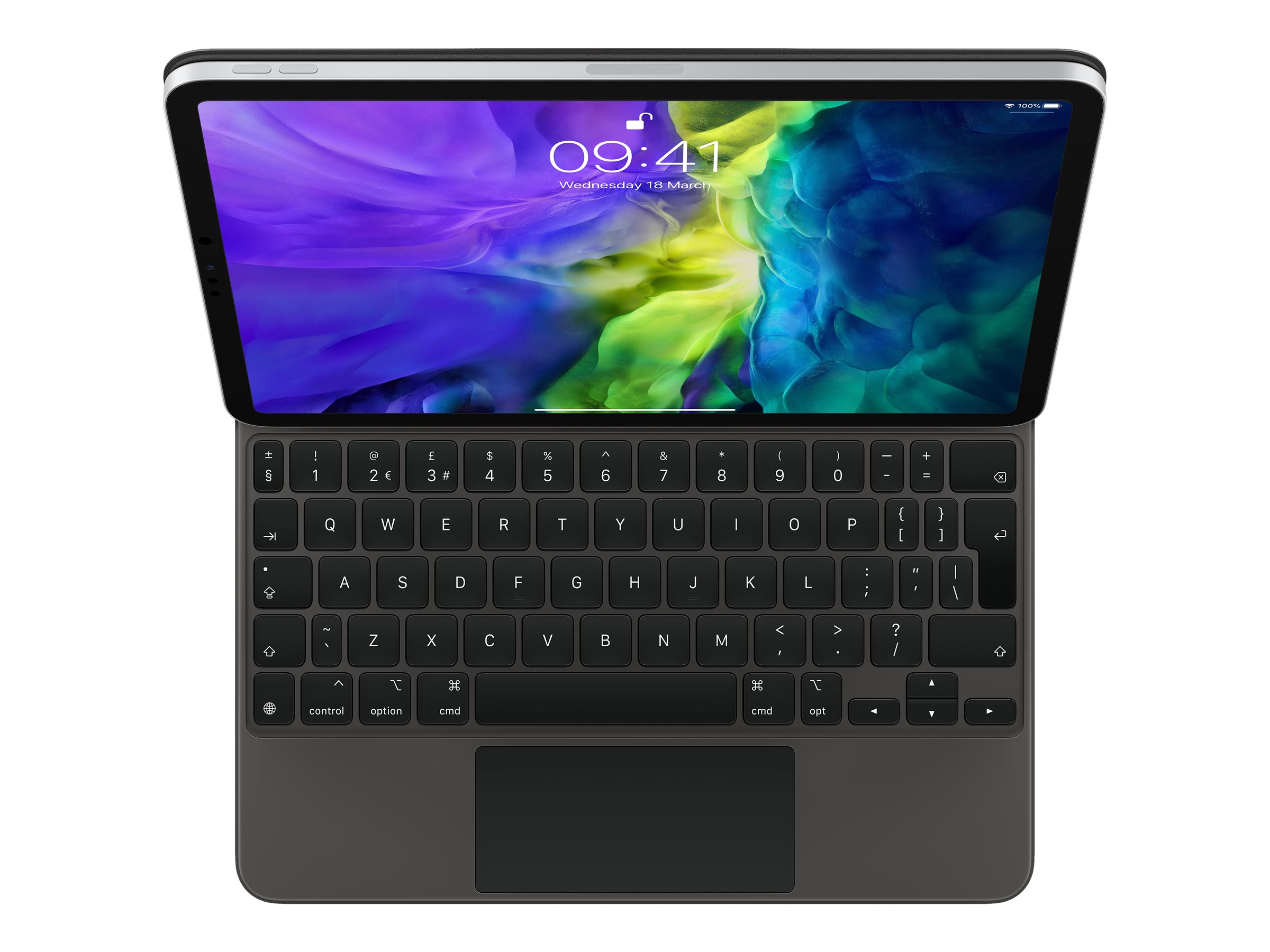 Apple Magic Keyboard - Tastatur und Foliohülle - mit Trackpad - hinterleuchtet - Apple Smart connector - QWERTY - Norwegisch - für 10.9-inch iPad Air (4th and 5th generation)