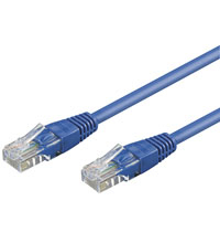 Goobay 0.25m 2xRJ-45 Cable - 0,25 m - Cat6 - RJ-45 - RJ-45 - Blau