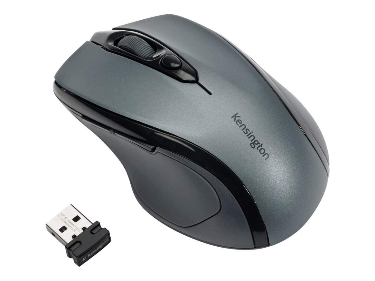 Kensington Pro Fit Mid-Size - Maus - Für Rechtshänder - optisch - 5 Tasten - kabellos - 2.4 GHz - kabelloser Empfänger (USB)