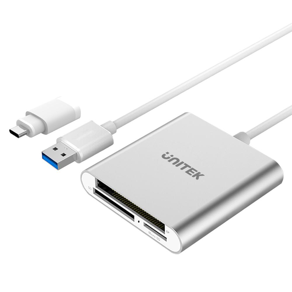 Unitek International UNITEK Y-9313 - CF - MicroSD (TransFlash) - SD - Silber - 5000 Mbit/s - USB 3.2 Gen 1 (3.1 Gen 1) - 69 mm - 64 mm