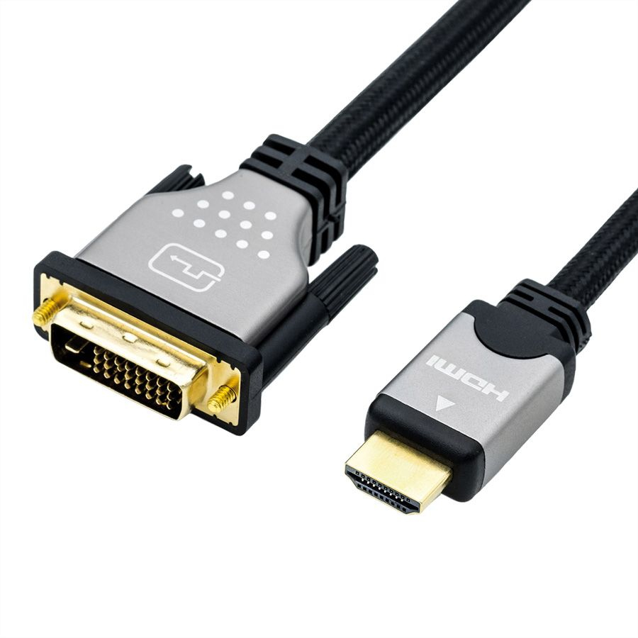 ROLINE 11.04.5876 Videokabel-Adapter 1,5 m HDMI Typ A (Standard) DVI-D Schwarz - Silber