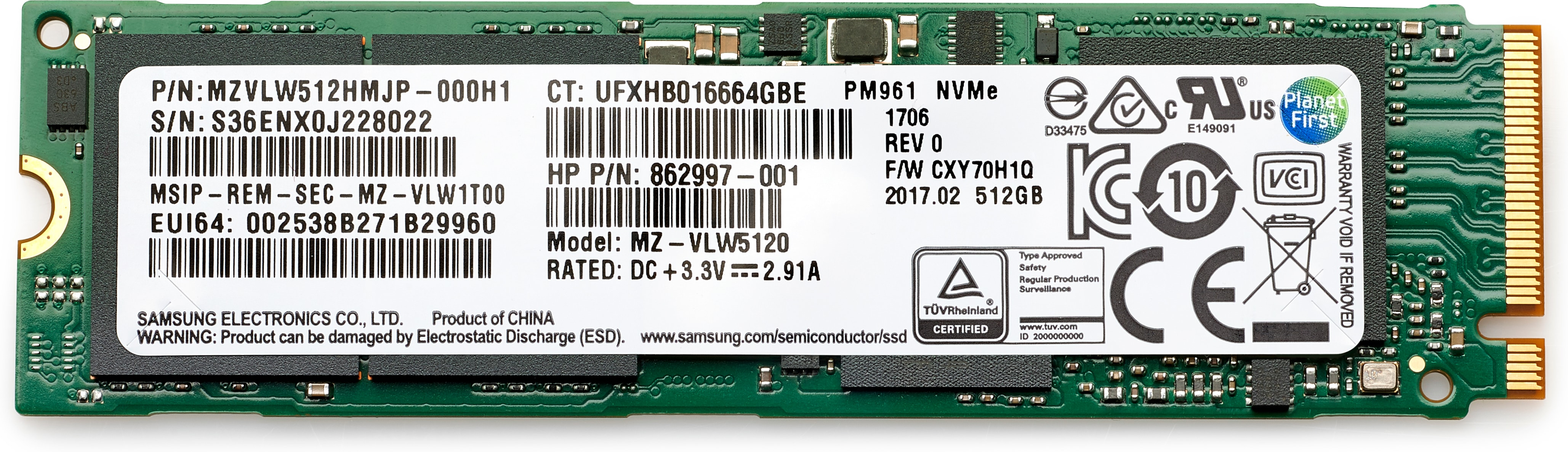 HP  SSD - 512 GB - intern - M.2 2280 - PCIe 4.0 x4 (NVMe)