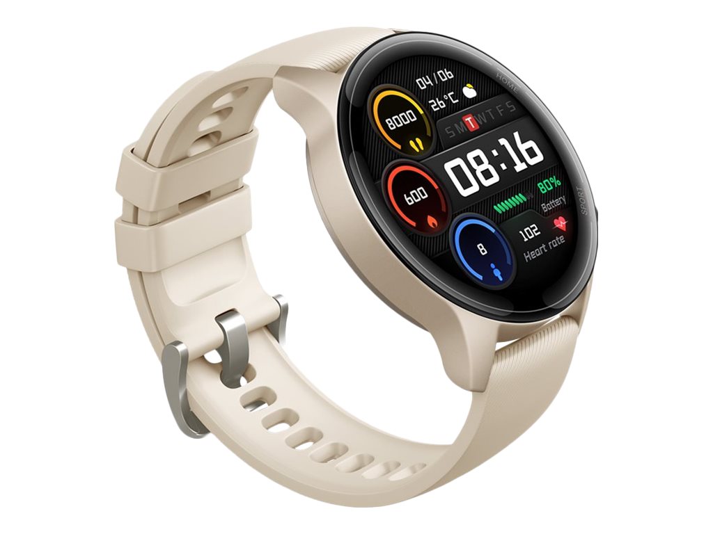 Xiaomi Mi Watch - Beige - intelligente Uhr mit Riemen - TPU - beige - Handgelenkgröße: 130-220 mm - Anzeige 3.5 cm (1.39")
