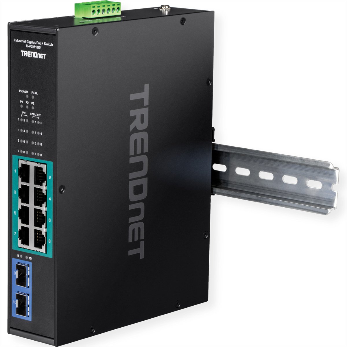 12913881000 TRENDnet TI-PGM102 - Switch - industriell - 8 x 10/100/1000 (PoE+)