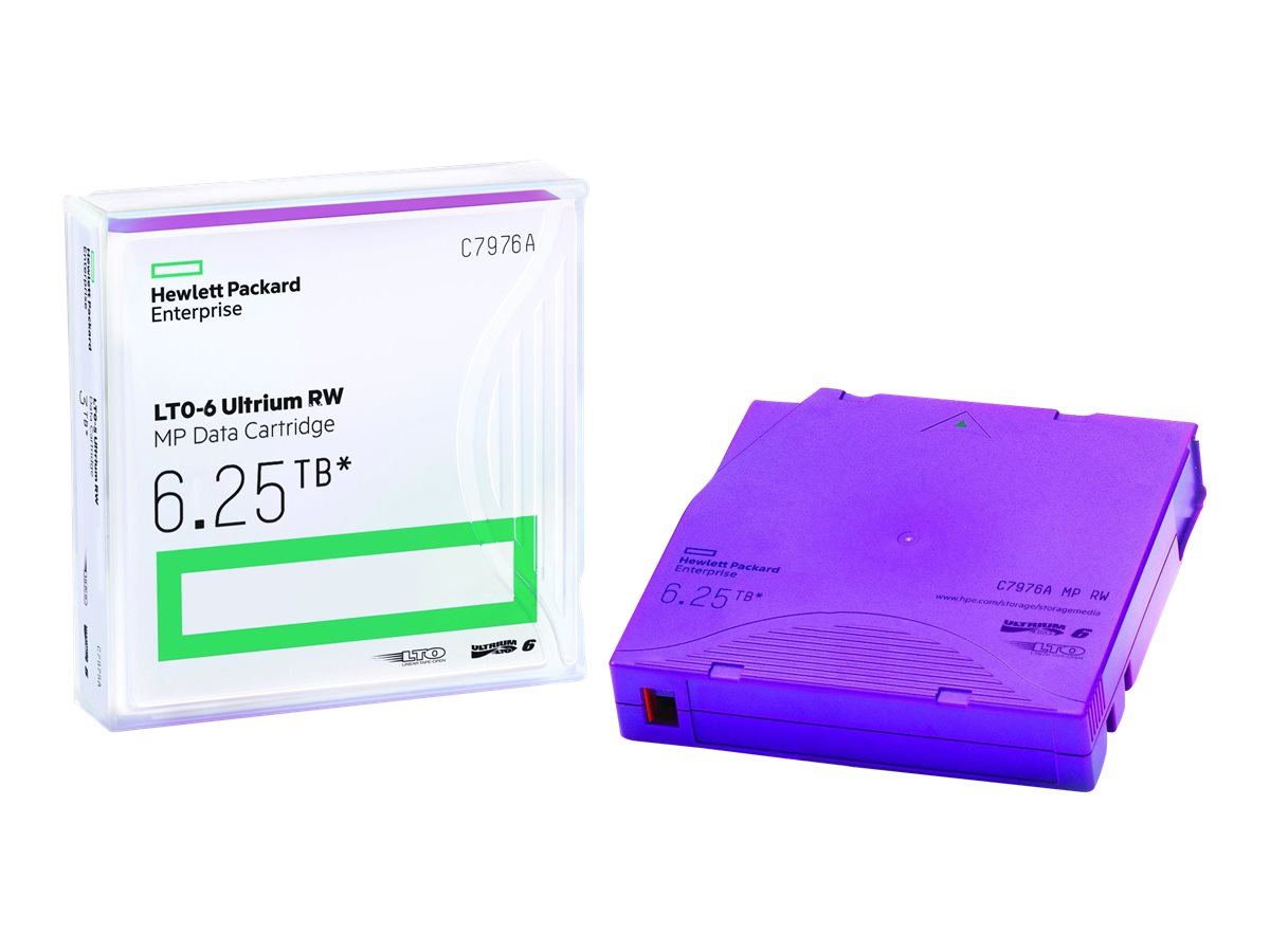 HPE RW Data Cartridge - 20 x LTO Ultrium 6 - 2.5 TB / 6.25 TB