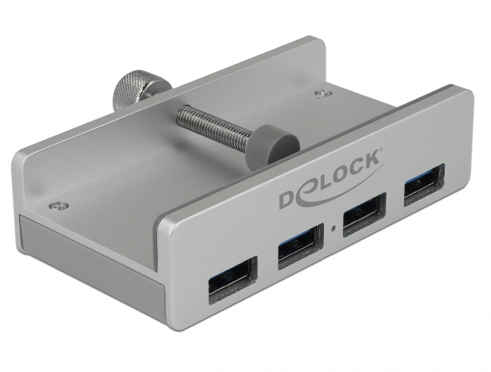 Delock Externer USB 3.0 4 Port Hub mit Feststellschraube