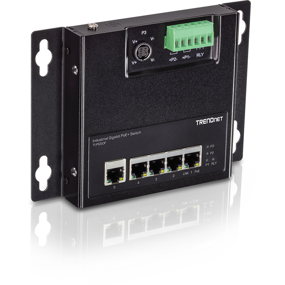 TRENDnet TI-PG50F - Industrial - Switch - unmanaged - 5 x 10/100/1000 (PoE+)