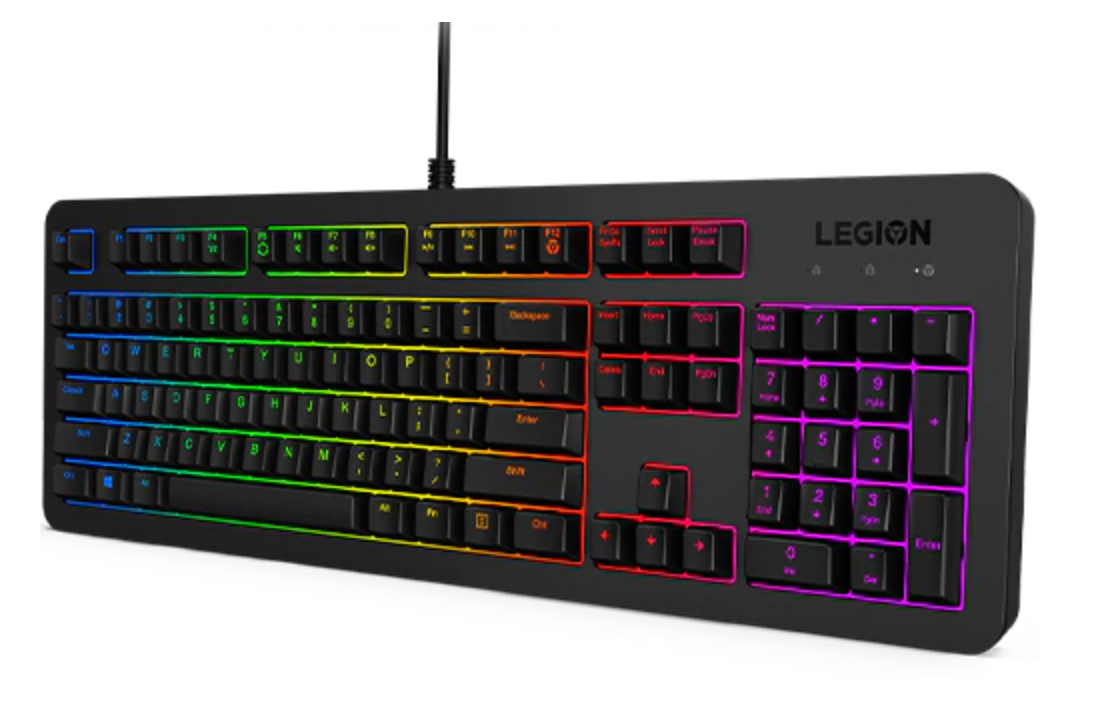 Lenovo Legion K300 RGB - Standard - USB - Membran-Schlüsselschalter - QWERTY - RGB-LED - Schwarz
