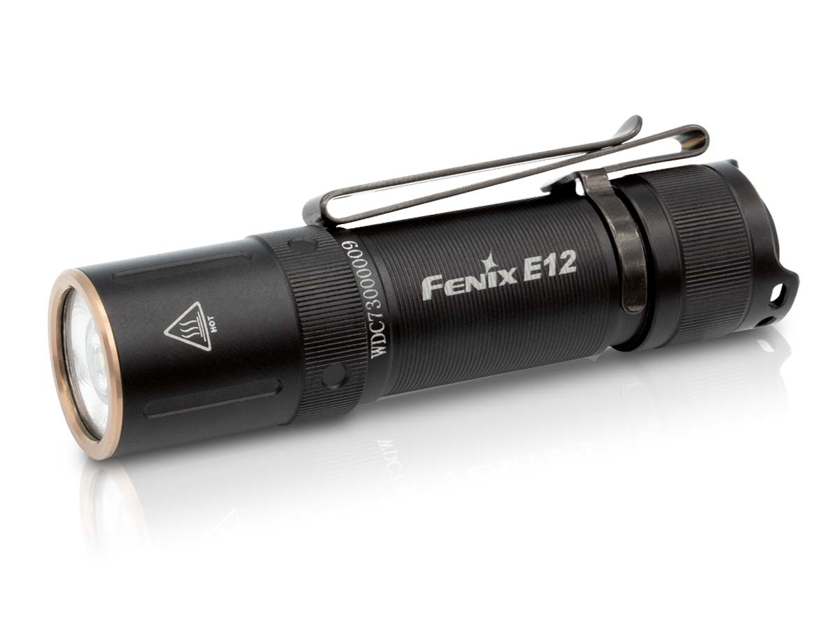 Fenix E12 V2.0 - Hand-Blinklicht - Schwarz - Aluminium - IP68 - LED - 50000 h