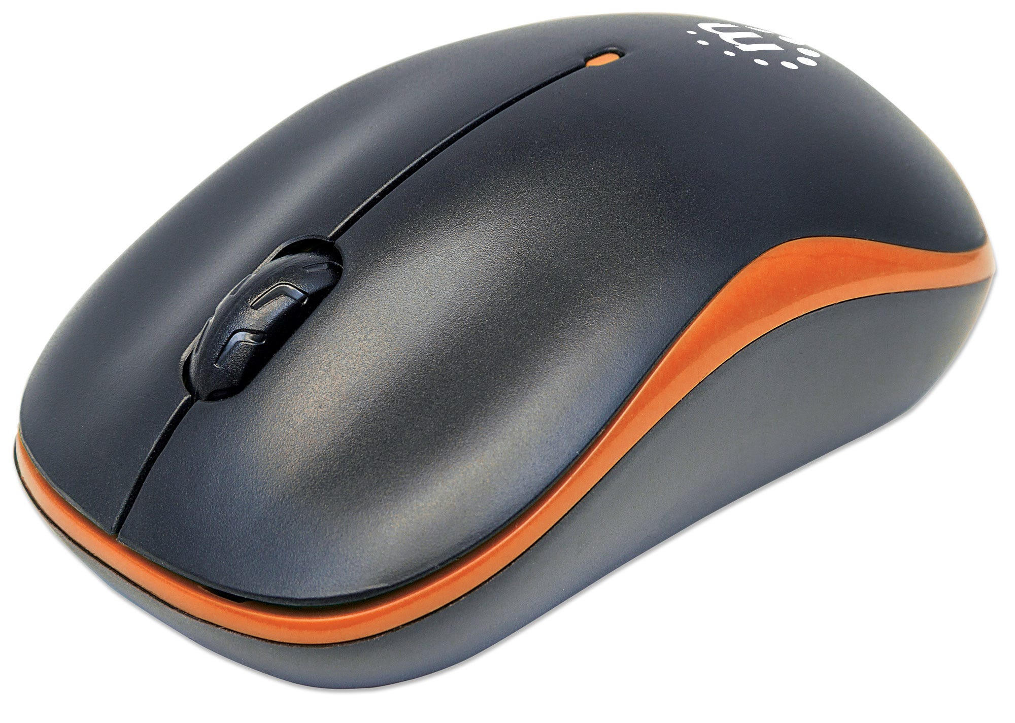 Manhattan Success Wireless Mouse, Black/Orange, 1000dpi, 2.4Ghz (up to 10m)