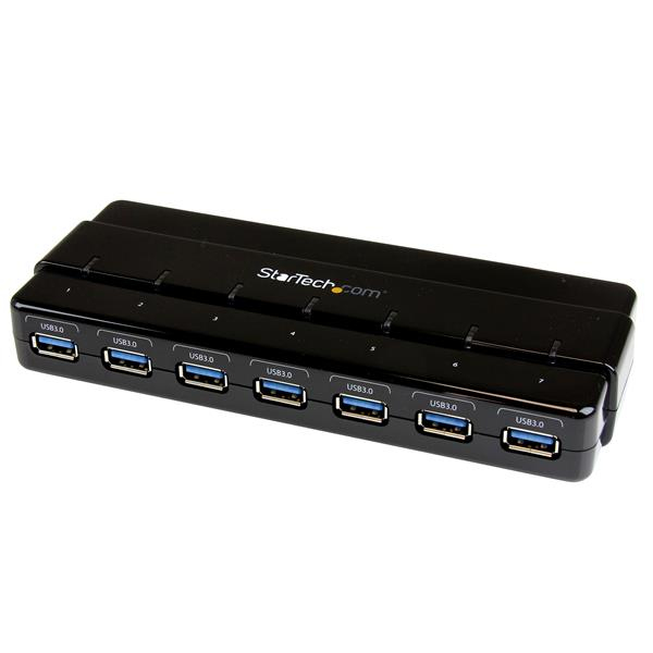 StarTech.com 7 Port USB 3.0 SuperSpeed Hub - USB 3 Hub Netzteil / Stromanschluss und Kabel