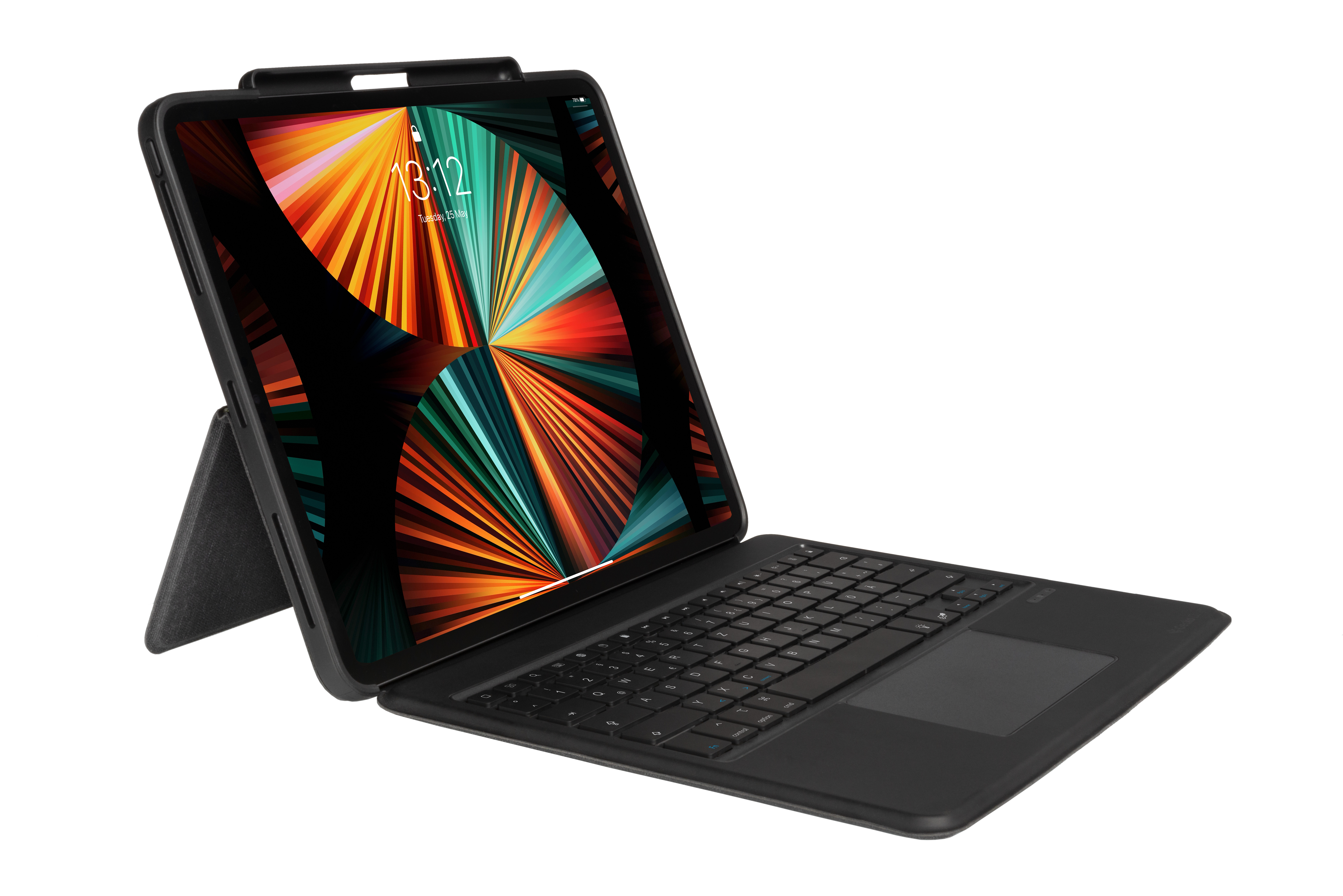 Xtorm Gecko - Tastatur und Foliohülle (Tastatur-Cover) - mit Touchpad - hinterleuchtet - Bluetooth - Dunkelgrau Tastatur, Dunkelgrau Gehäuse - für Apple 12.9-inch iPad Pro (3. Generation, 4. Generation, 5. Generation)