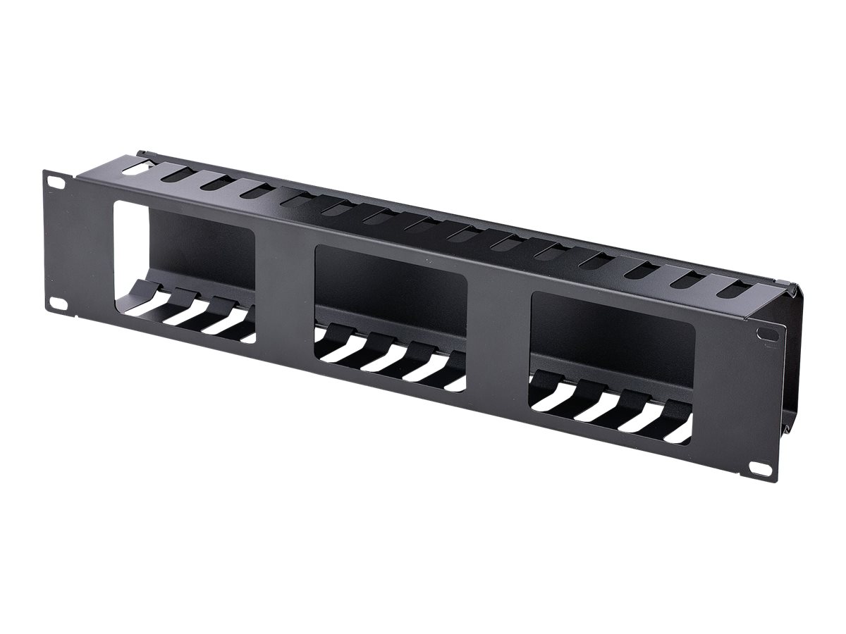 StarTech.com Server Rack Cable Management - 2U Horizontal - Cable Duct Raceway Panel with Cover (CMDUCT2U2)