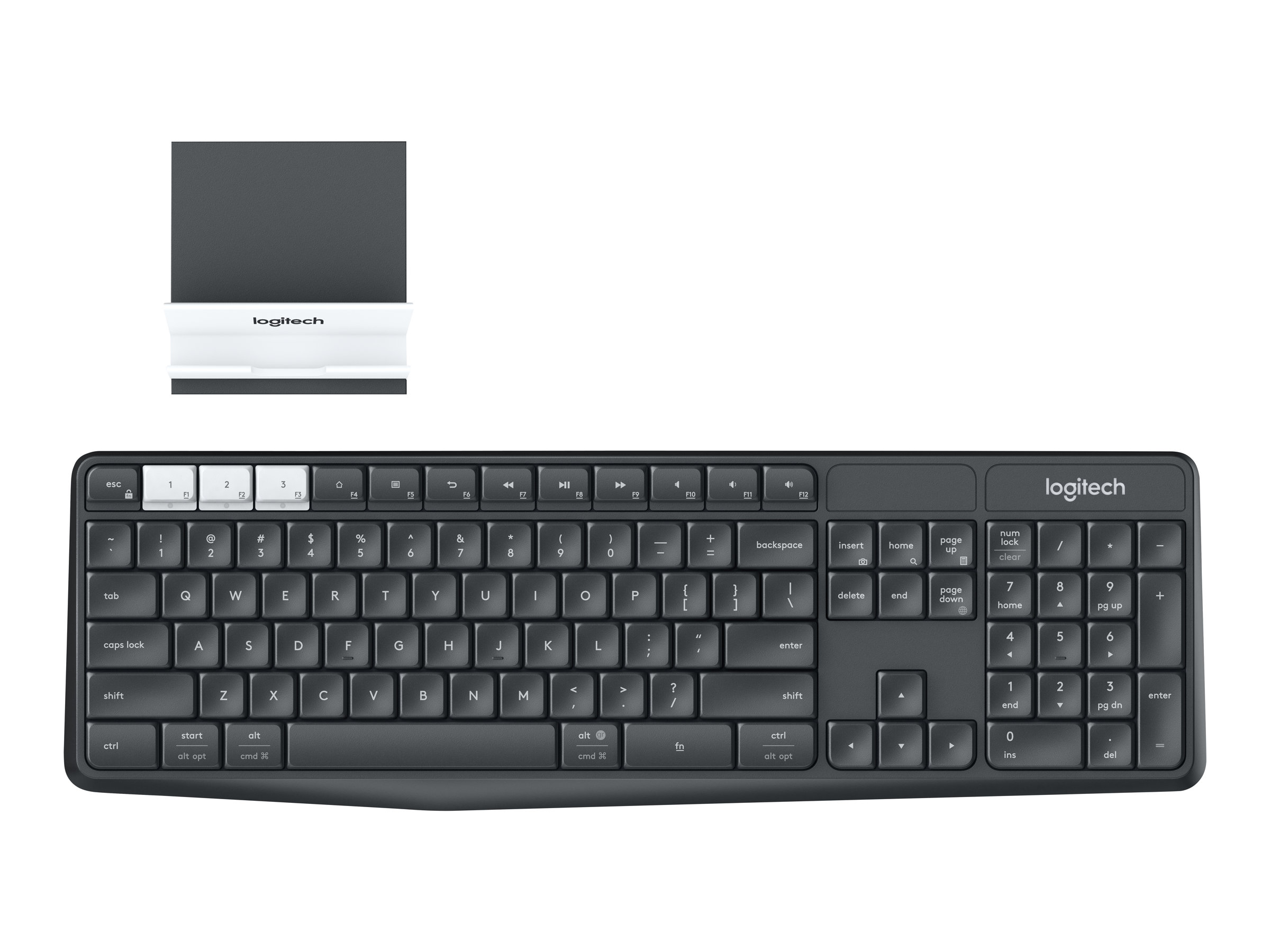 Logitech K375s Multi-Device - Tastatur - Bluetooth, 2.4 GHz