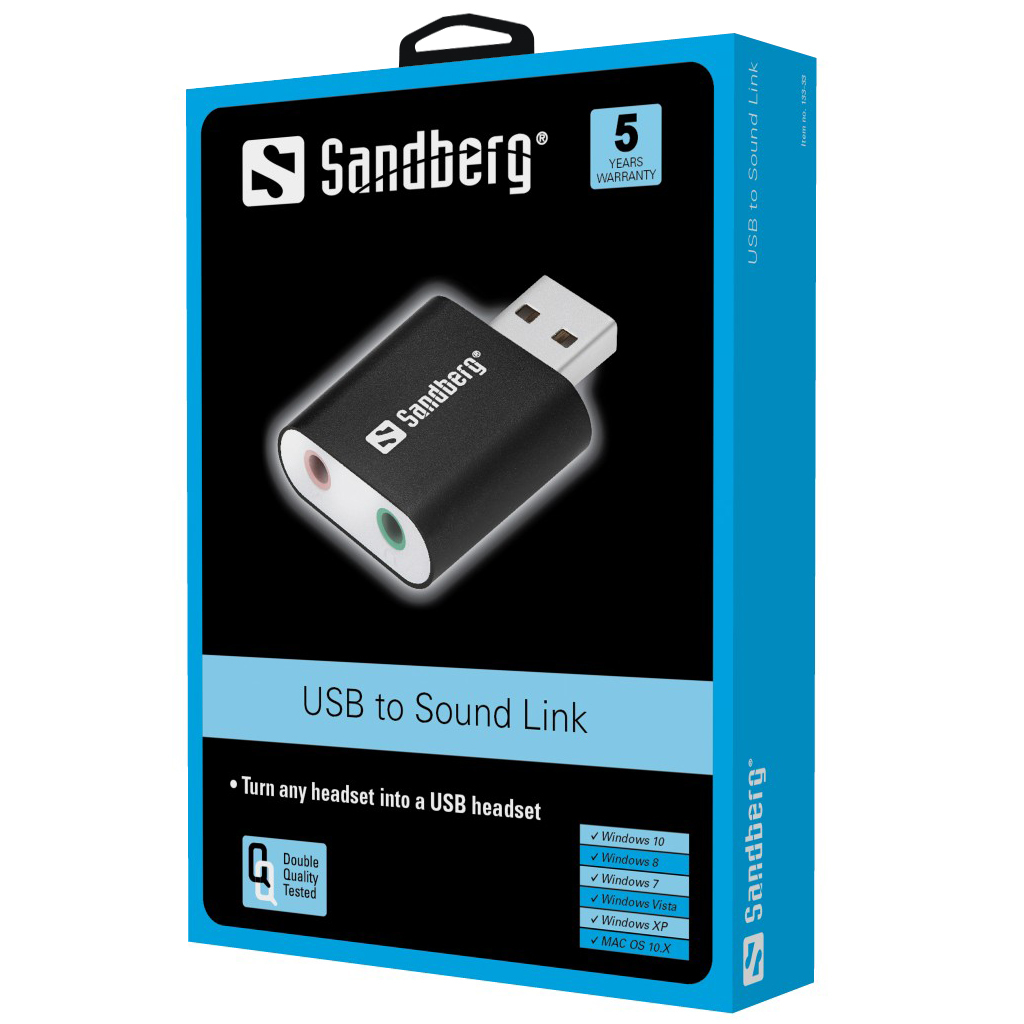 SANDBERG USB to Sound Link - Soundkarte - Stereo
