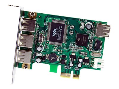 StarTech.com 4 Port USB 2.0 HighSpeed PCI Express Low Profile Schnittstellenkarte - 1 x USB 2.0 intern (Buchse)