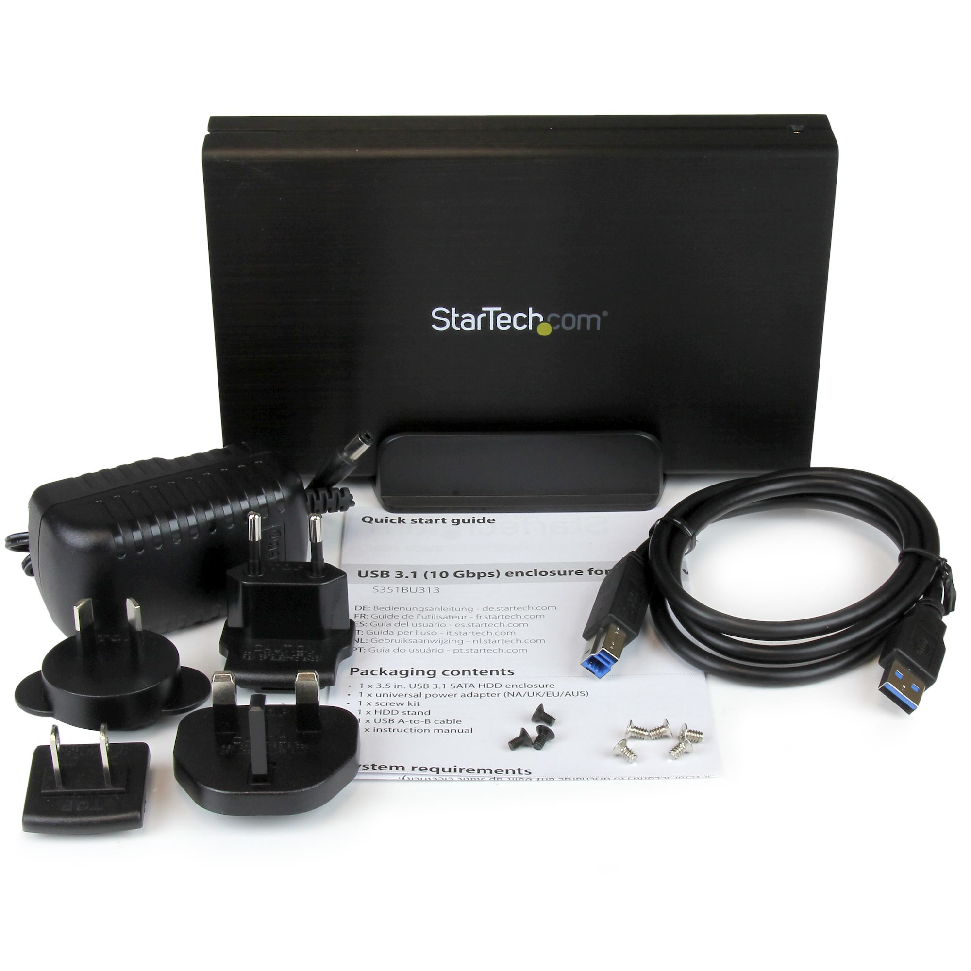 StarTech.com USB 3.1 (10 Gbit/s) Festplattengehäuse für 3,5 SATA Laufwerke - Ultra-fast USB 3.1 HDD Gehäuse für bis zu 6TB - Speichergehäuse - 3.5" (8.9 cm)