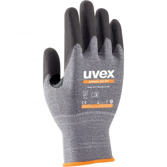 UVEX Arbeitsschutz 60030 - Fabrik-Handschuhe - Anthrazit - Grau - Erwachsener - Erwachsener - Unisex - 1 Stück(e)