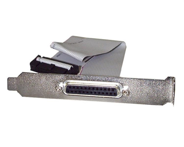 StarTech.com 40cm DB25 Parallel Buchse auf IDC 25 Pin Header Slotblech - Parallelport - DB-25 (W)