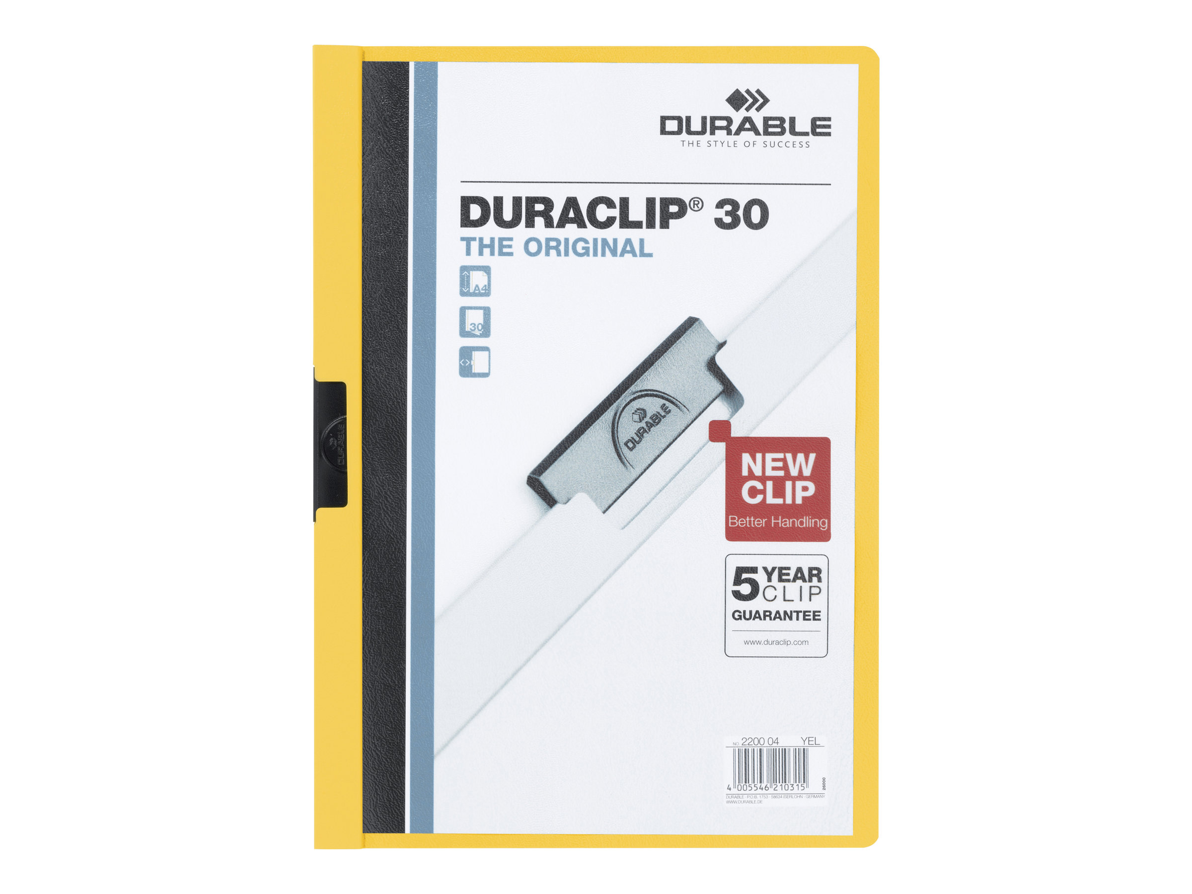 Durable DURACLIP 30 - Klemmhefter - für A4 - Kapazität: 30 Blätter