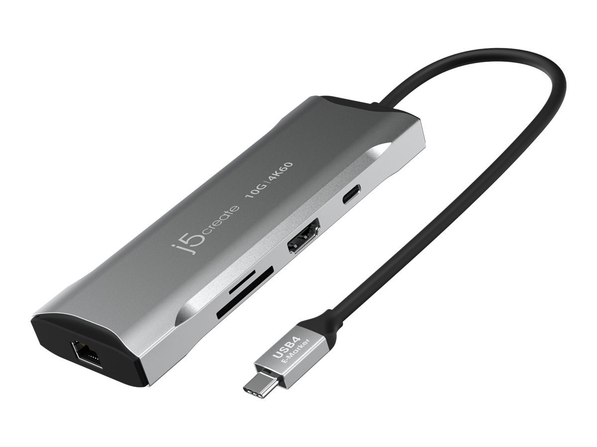 j5create JCD393-N - Mini-Dock - USB-C / USB4 / Thunderbolt 3 / Thunderbolt 4