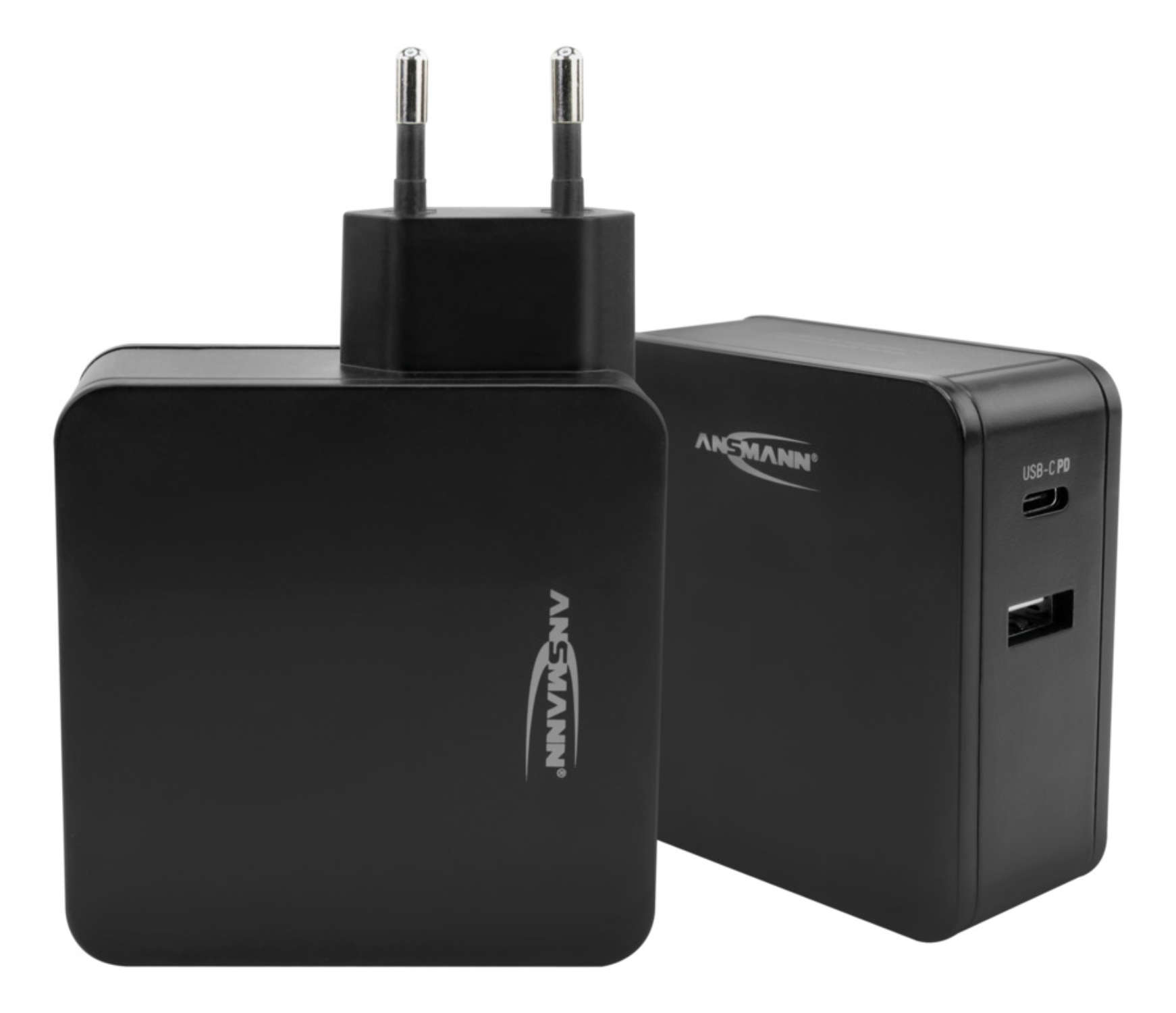 Ansmann 254PD - Netzteil - 60 Watt - PD, QC 3.0 - 2 Ausgabeanschlussstellen (USB, USB-C)