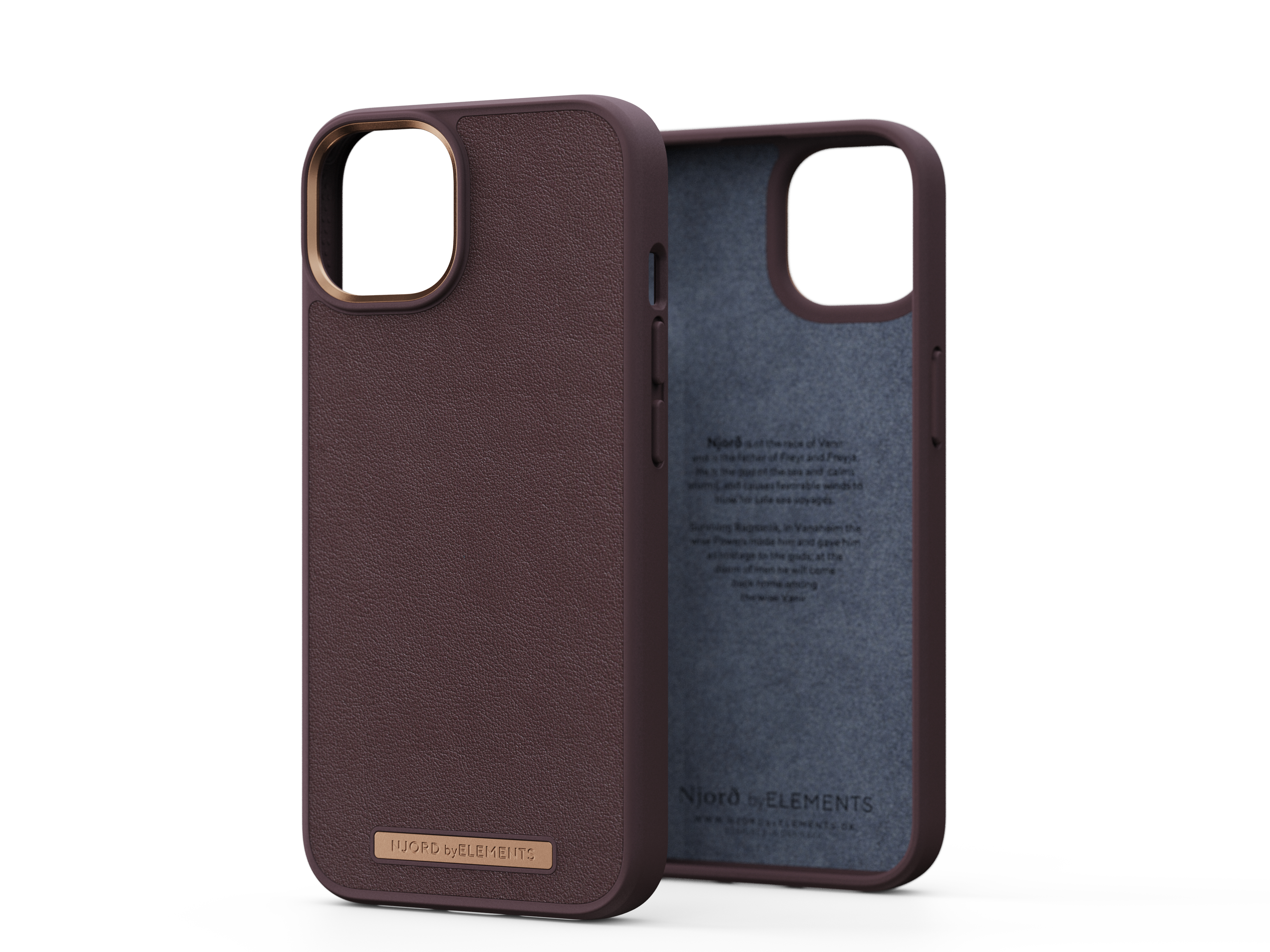 Njord Genuine Leather Case iPhone 14 6.1 Brown