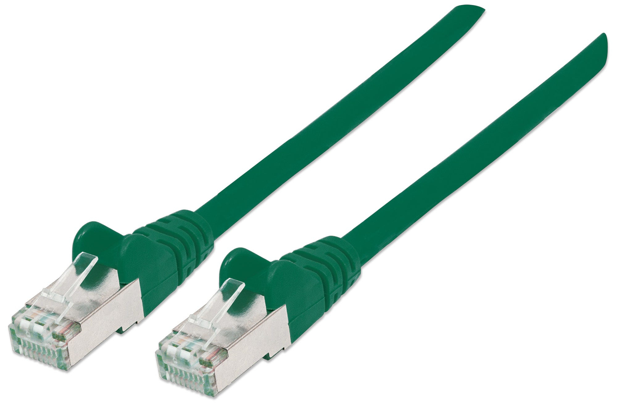 Intellinet Network Patch Cable, Cat6A, 1m, Green, Copper, S/FTP, LSOH / LSZH, PVC, RJ45, Gold Plated Contacts, Snagless, Booted, Polybag - Patch-Kabel (DTE)