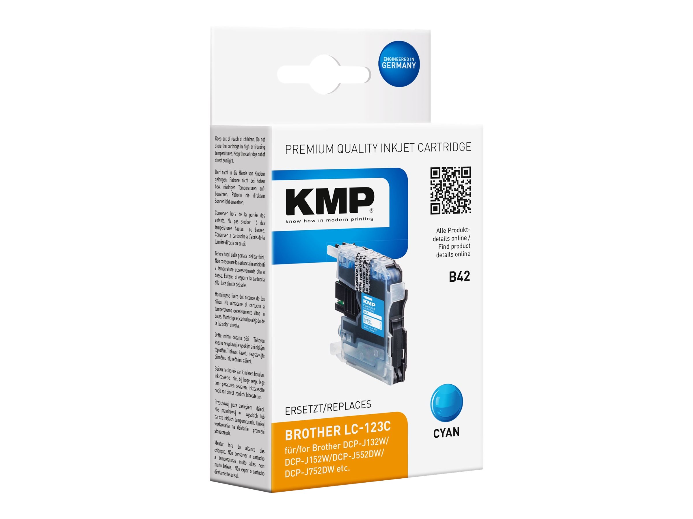 KMP B42 - 8 ml - Cyan - kompatibel - Tintenpatrone