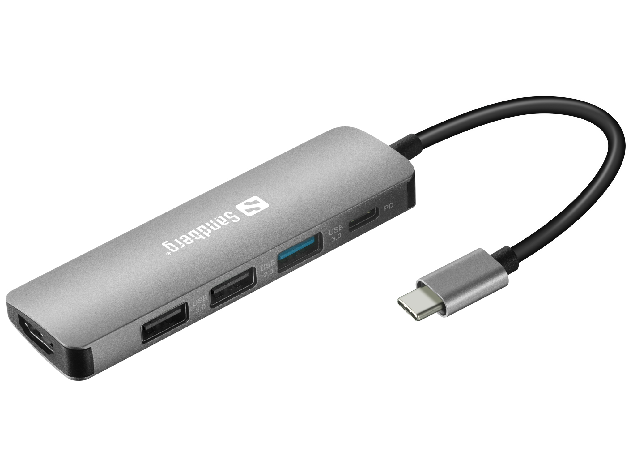SANDBERG USB-C Dock HDMI+3xUSB+PD 100W - Dockingstation