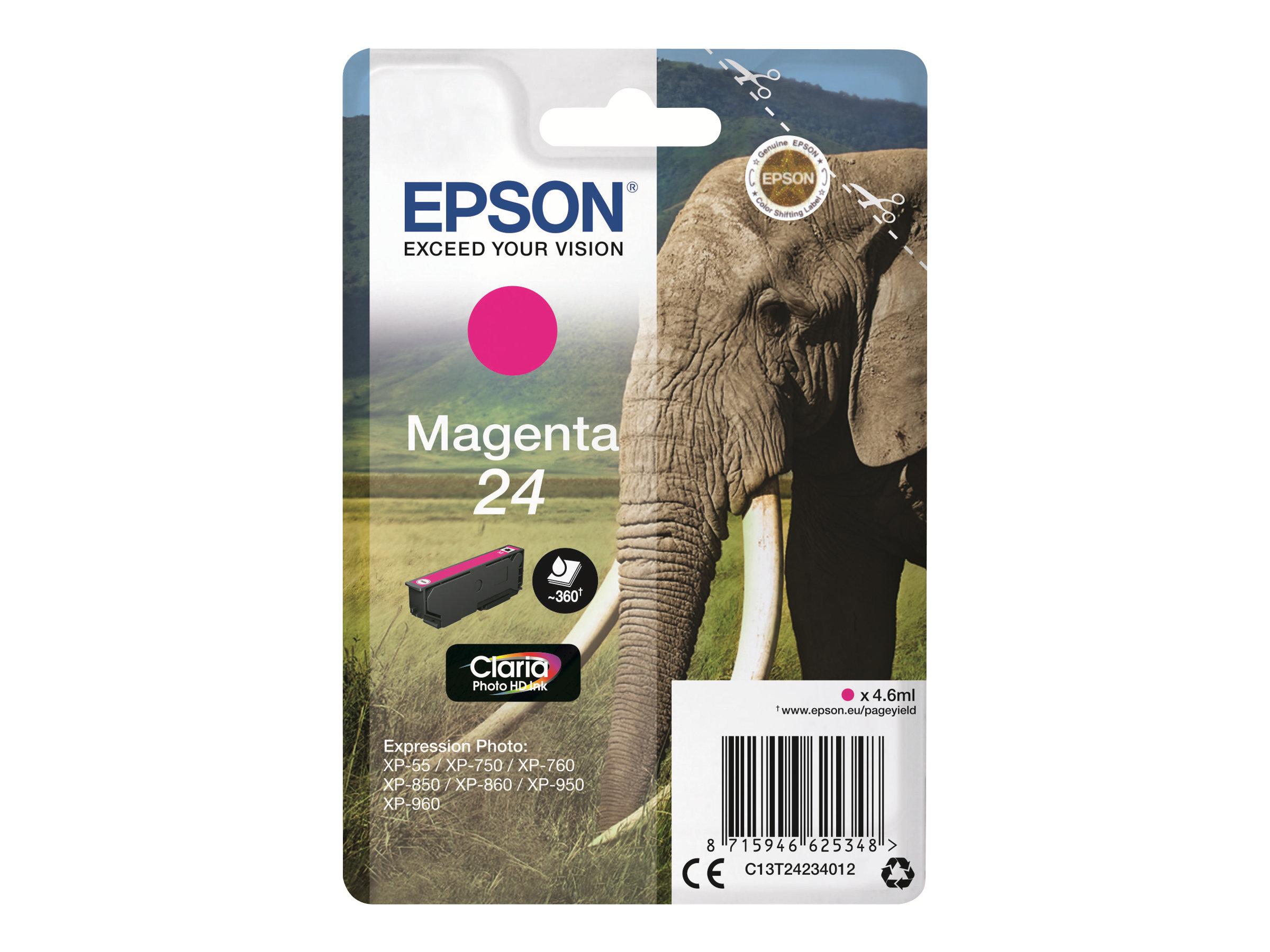 Epson 24 - 4.6 ml - Magenta - Original - Tintenpatrone