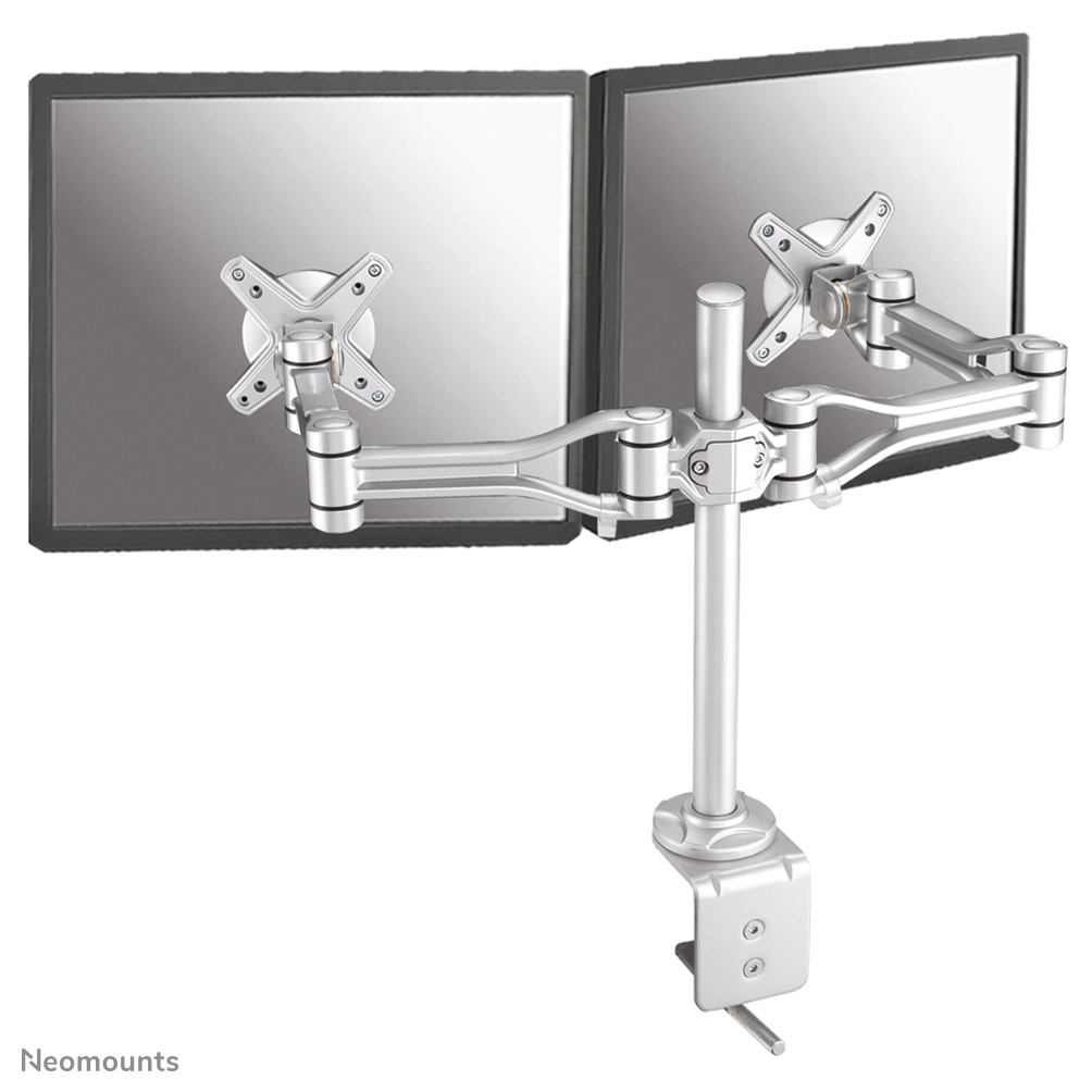 Neomounts FPMA-D1030D - Befestigungskit - full-motion - für 2 LCD-Displays - Silber - Bildschirmgröße: 25.4-61 cm (10"-24")