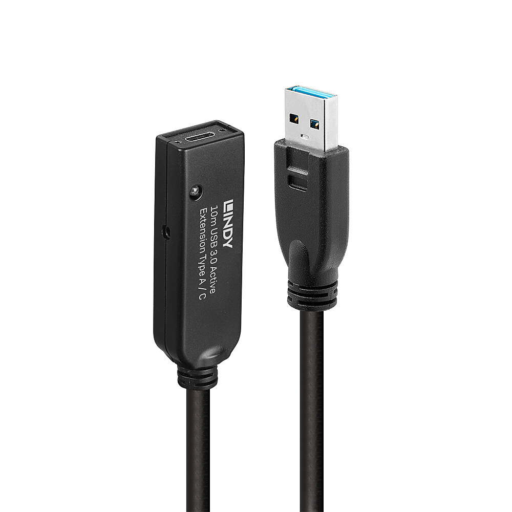 Lindy 10m USB 3.0 Aktivverlängerung Typ A an C - Kabel - Digital/Daten