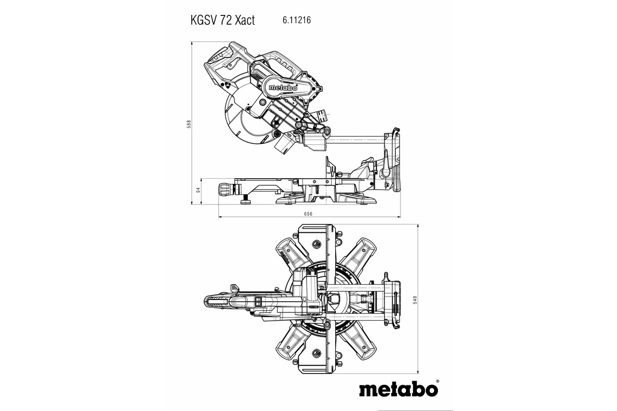 Metabo KGSV 72 XACT - Zug-Gerährungssäge - 1500 W
