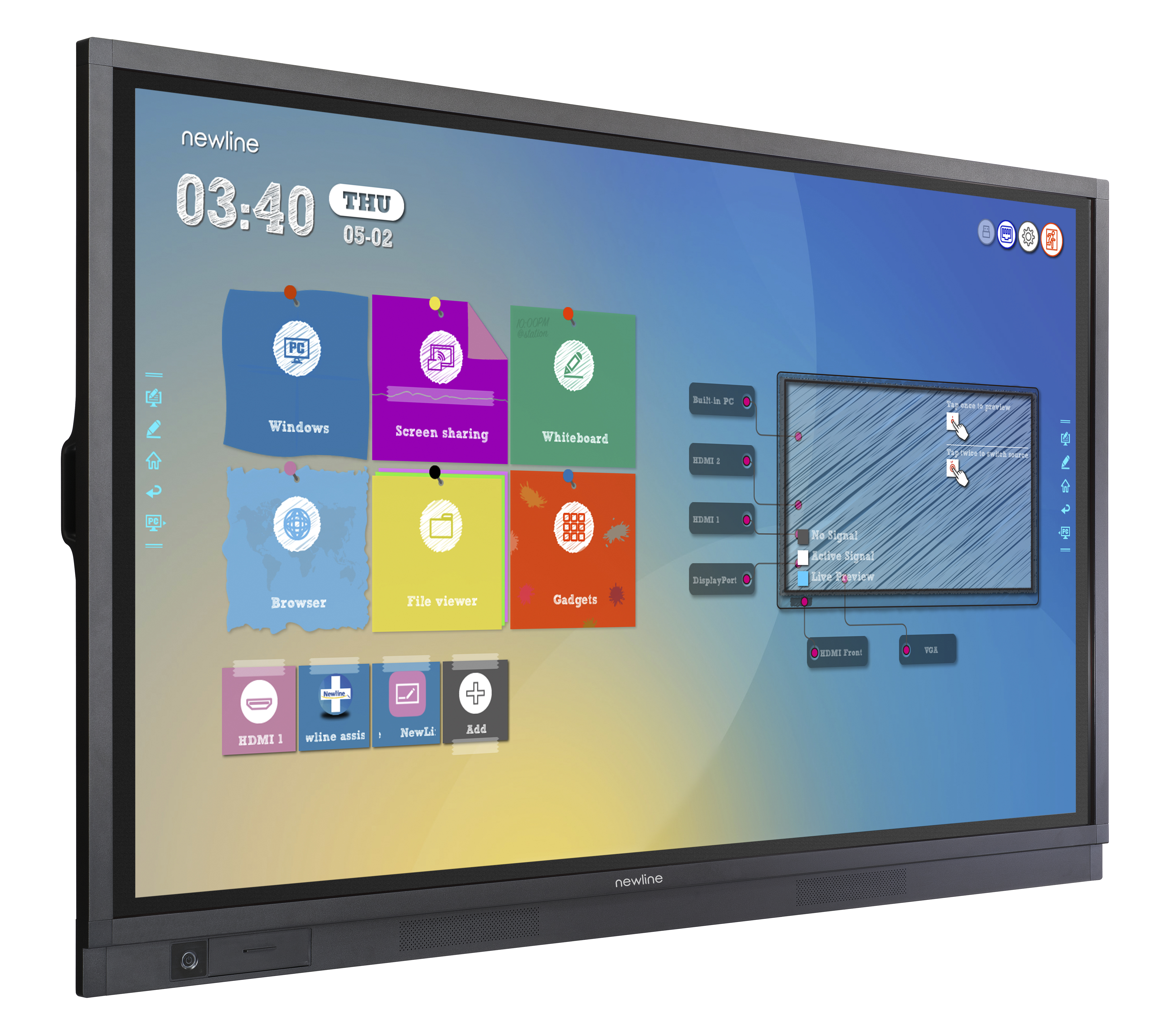 NewLine TruTouch TT-6519RS - 165.1 cm (65") Diagonalklasse RS+ Series LCD-Display mit LED-Hintergrundbeleuchtung - interaktiv - mit Touchscreen - 4K UHD (2160p)