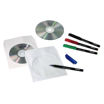 Hama CD-ROM Paper Sleeves - CD-Hülle - weiß (Packung mit 100)