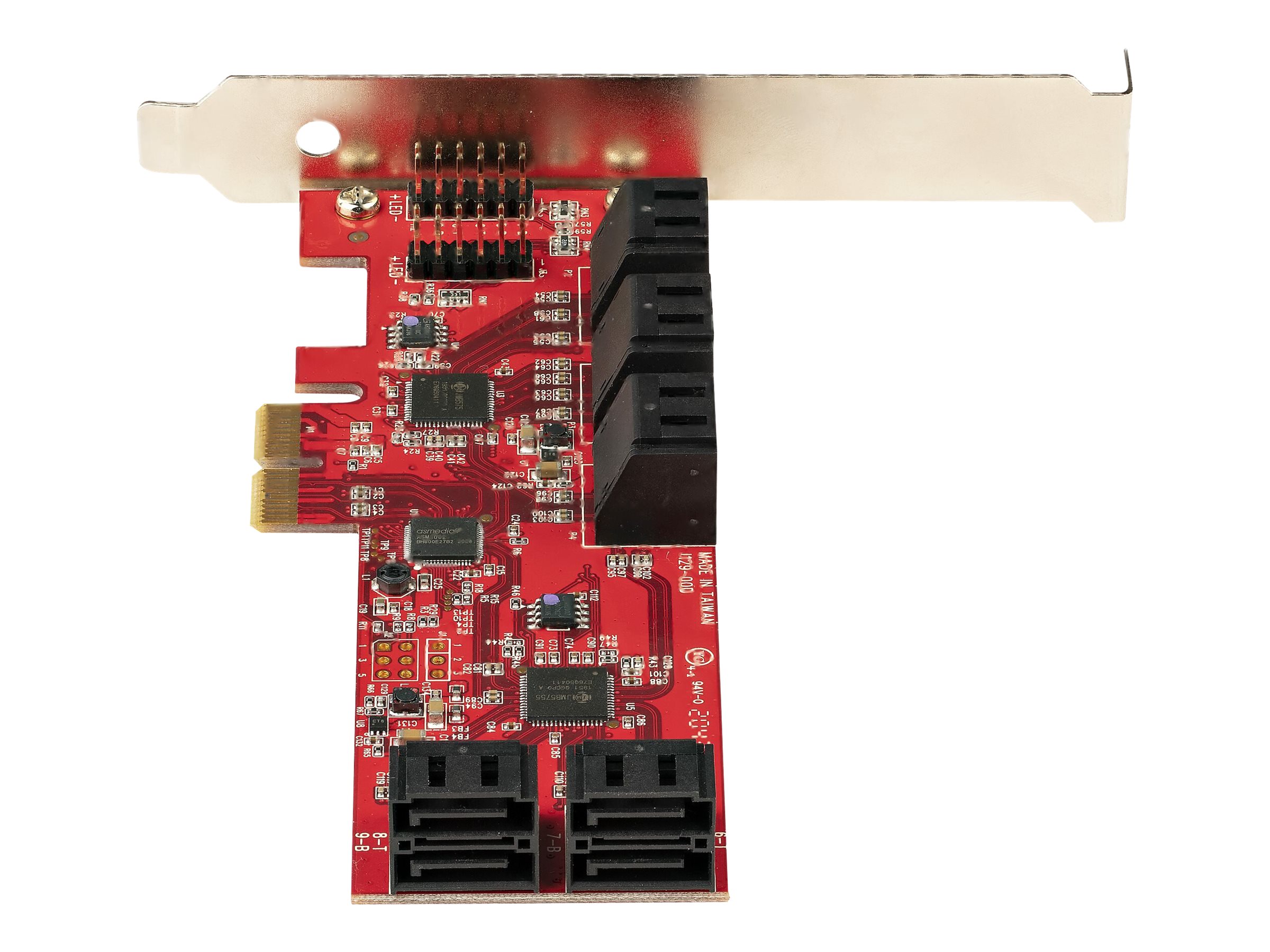 StarTech.com PCIe SATA Controller Karte - 10 Port SATA 3 Erweiterungskarte/Kontroller - 6Gbit/s - Full- und Low-Profile Blende - PCI Express Festplatten kontroller/Adapter (10P6G-PCIE-SATA-CARD)