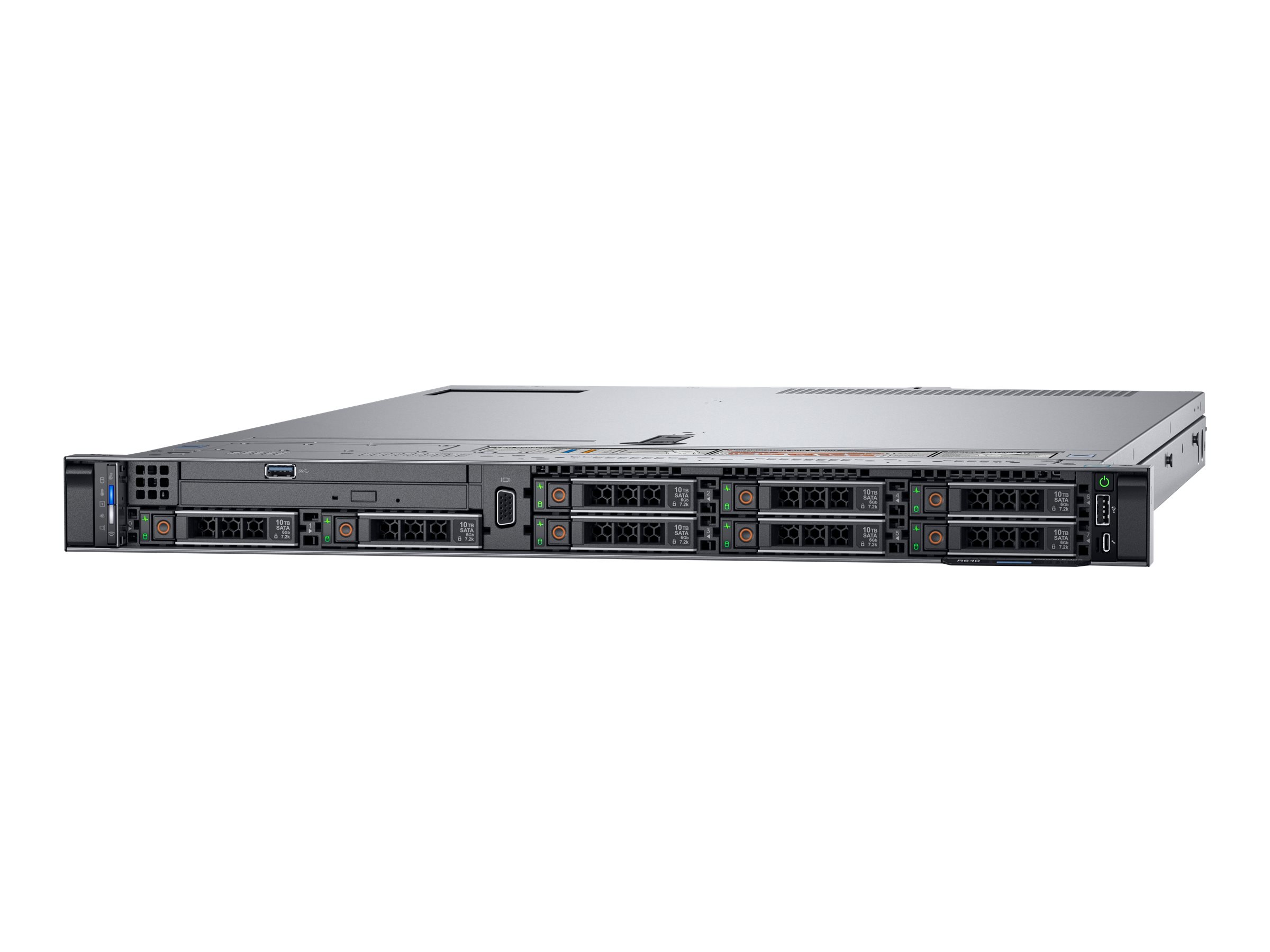 Dell PowerEdge R640 - Server - Rack-Montage - 1U - zweiweg - 1 x Xeon Silver 4210 / 2.2 GHz - RAM 16 GB - SAS - Hot-Swap 6.4 cm (2.5")