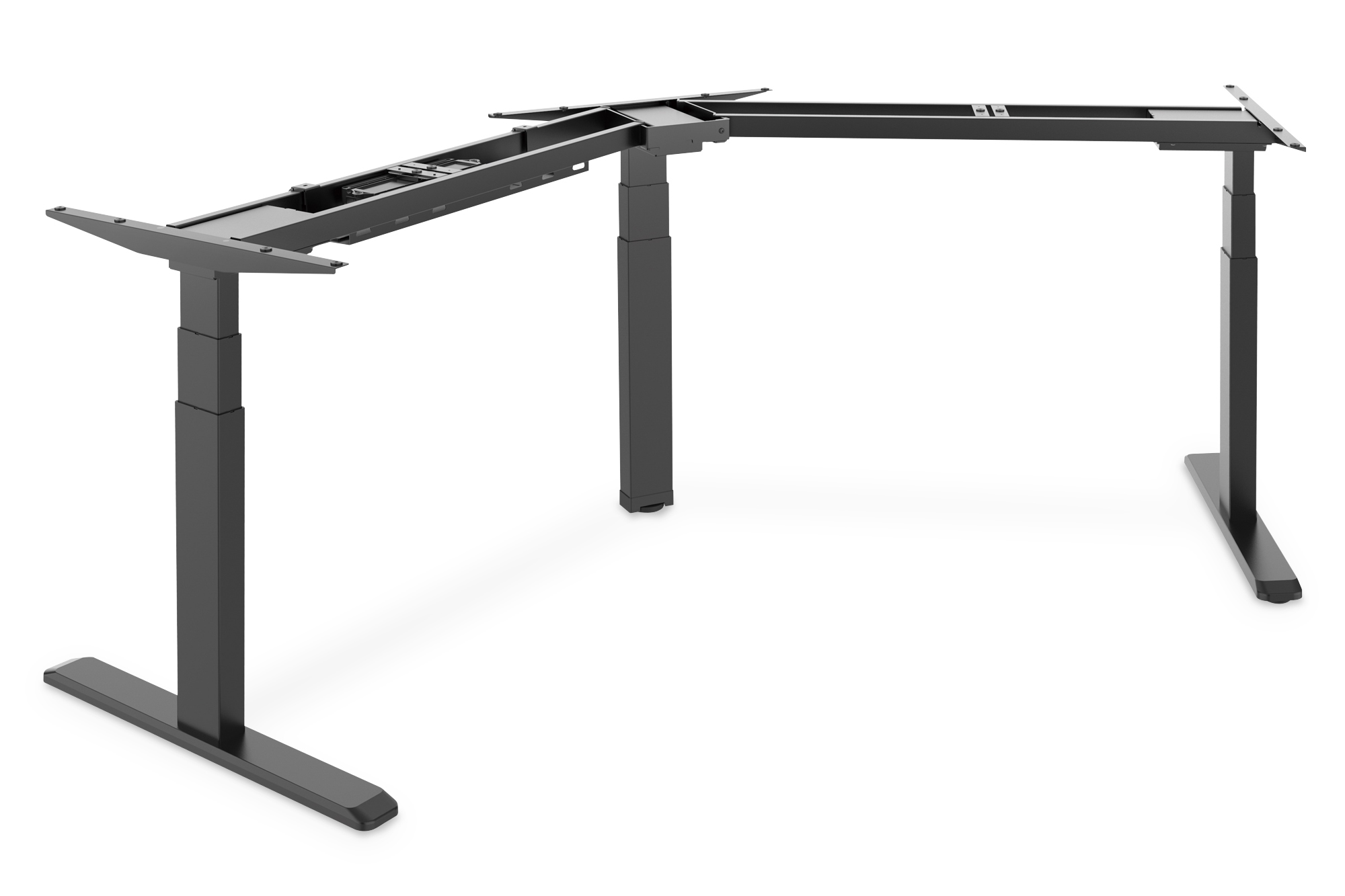 DIGITUS Elektrisch höhenverstellbares Tischgestell, 120° Eckdesign