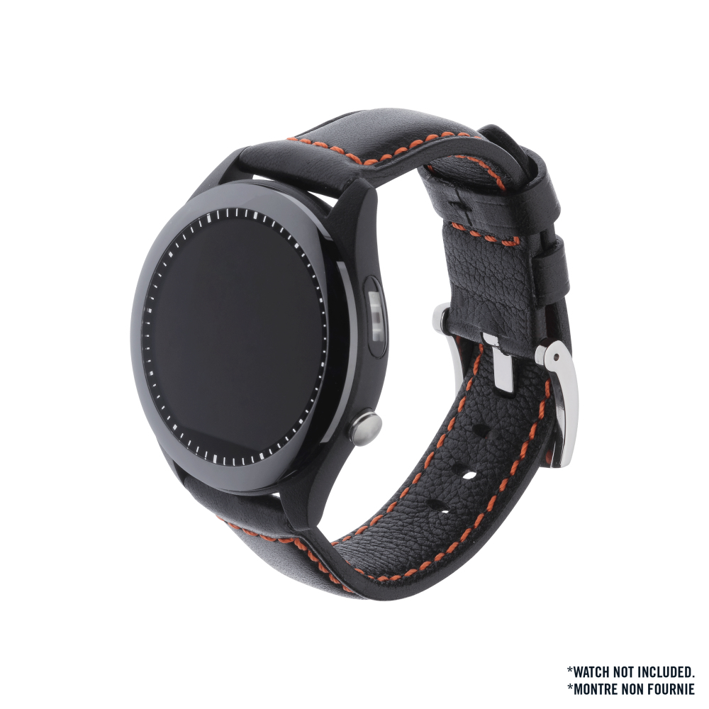 ASUS  Uhrarmband für Smartwatch - Schwarz mit orangefarbener Stickerei