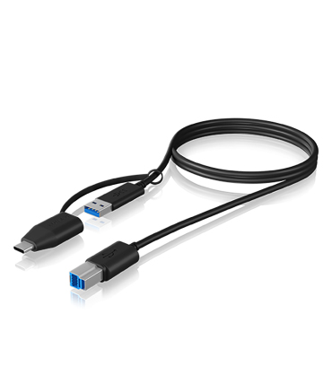 ICY BOX IB-CB032 - USB-Kabel - USB Typ A, USB-C zu USB Type B (M)