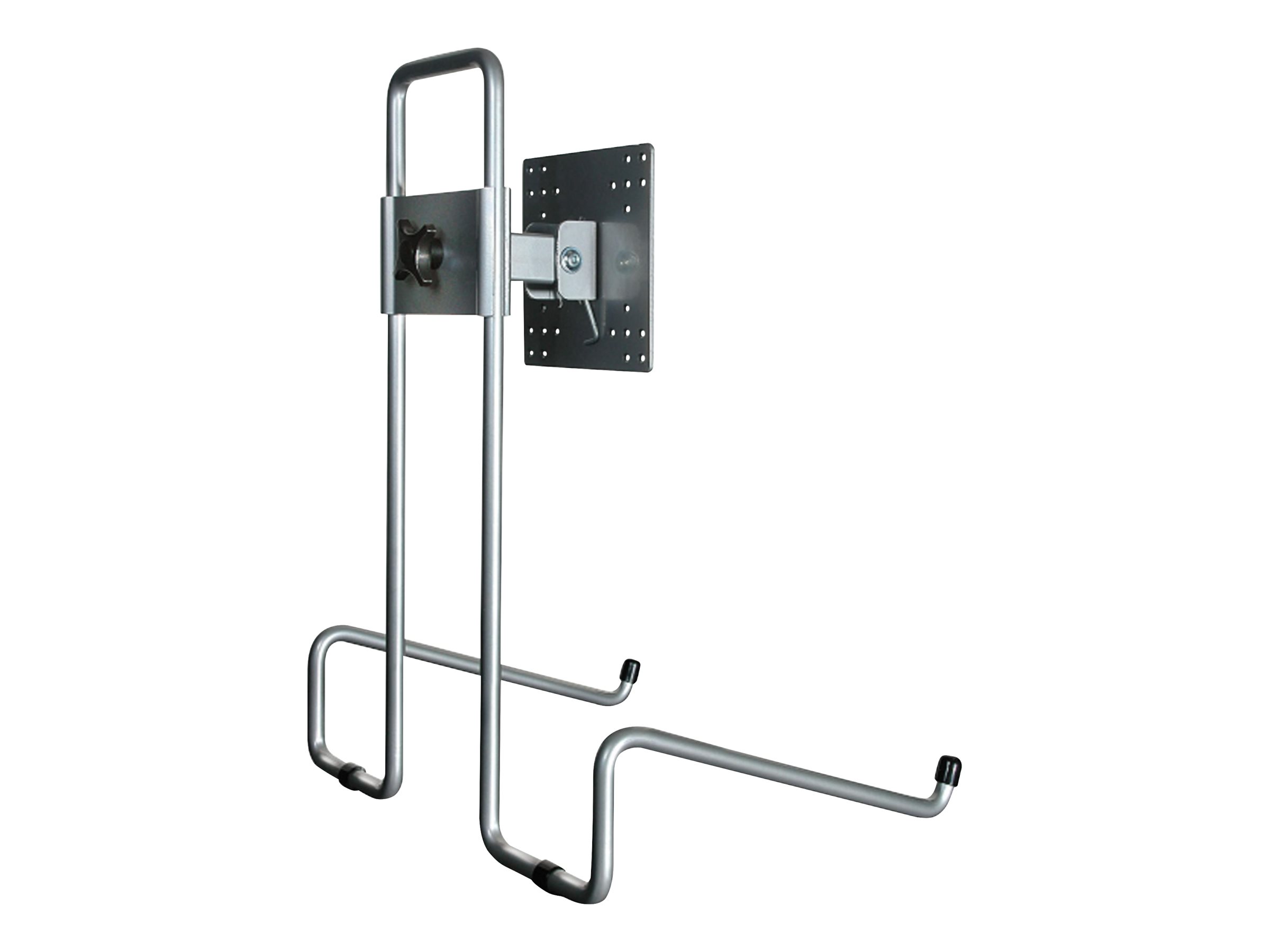 R-Go Steel Flex Monitorständer, verstellbar, silber - Aufstellung für LCD Display / Tastatur / Notebook - Stahl - Silber - Bildschirmgröße: bis zu 68,6 cm (bis zu 27 Zoll)