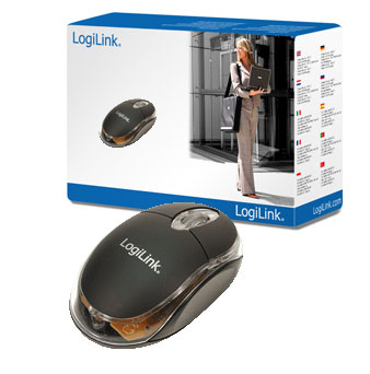 LogiLink Mini with LED - Maus - rechts- und linkshändig
