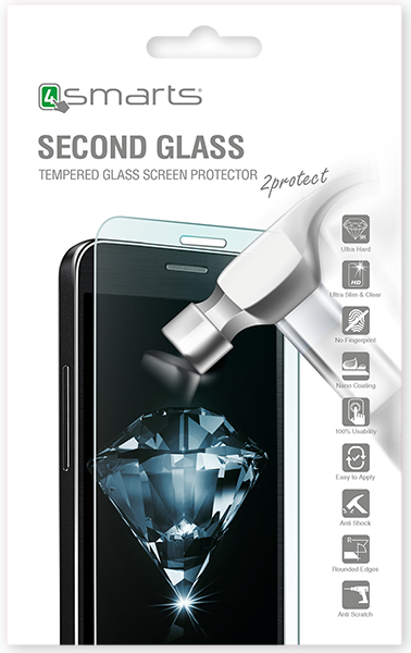 4smarts Second Glass - Bildschirmschutz für Handy - 2.5D - Glas - durchsichtig - für Apple iPhone 7, 8, SE (2. Generation)