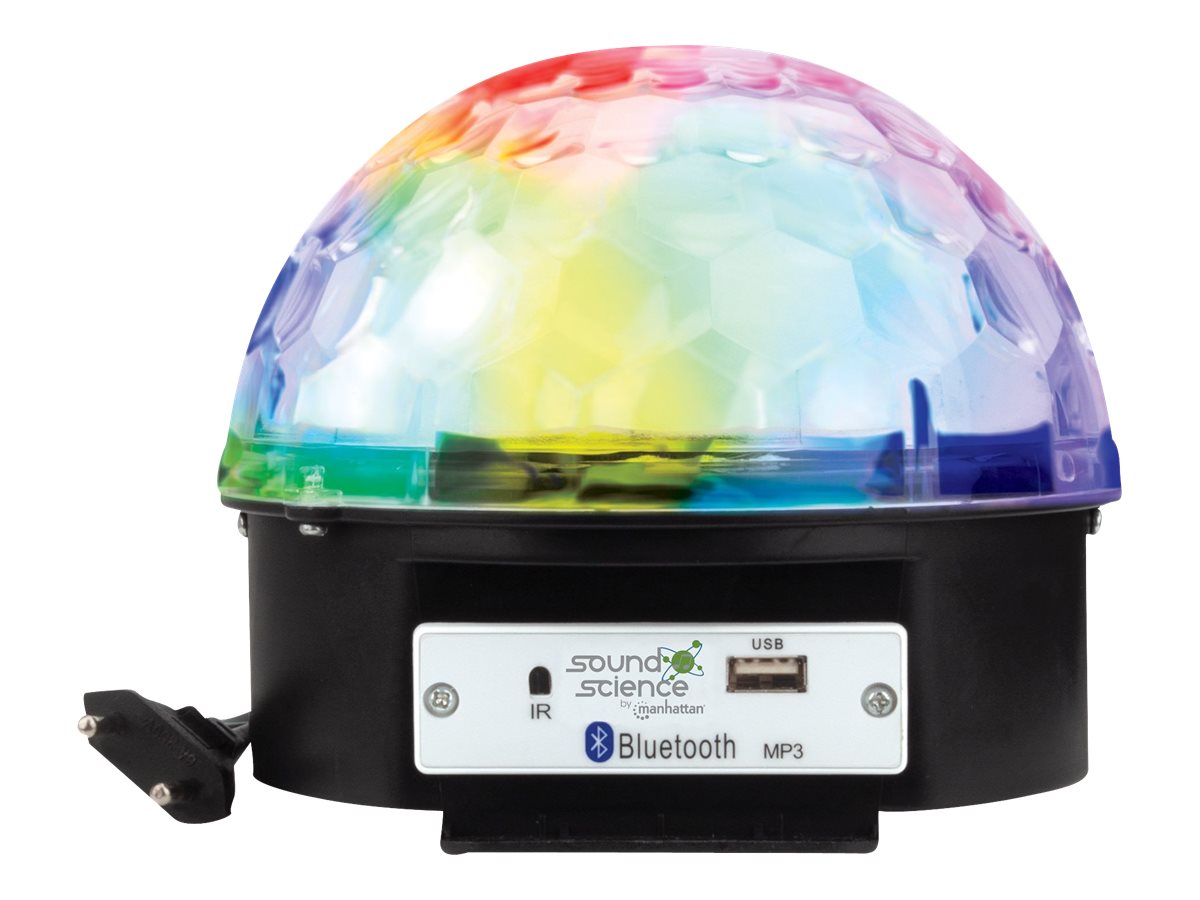 Manhattan Sound Science Sound Science Bluetooth® Disco Light Ball Speaker, Range 10m, Remote control, USB-A for USB drives (32GB)