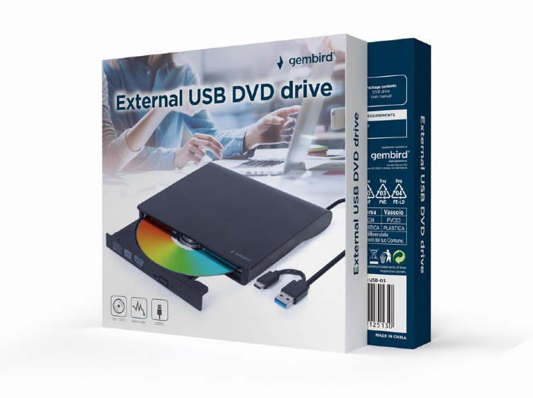 Gembird DVD-USB-03 - Laufwerk - DVD±RW (±R DL) / DVD-RAM