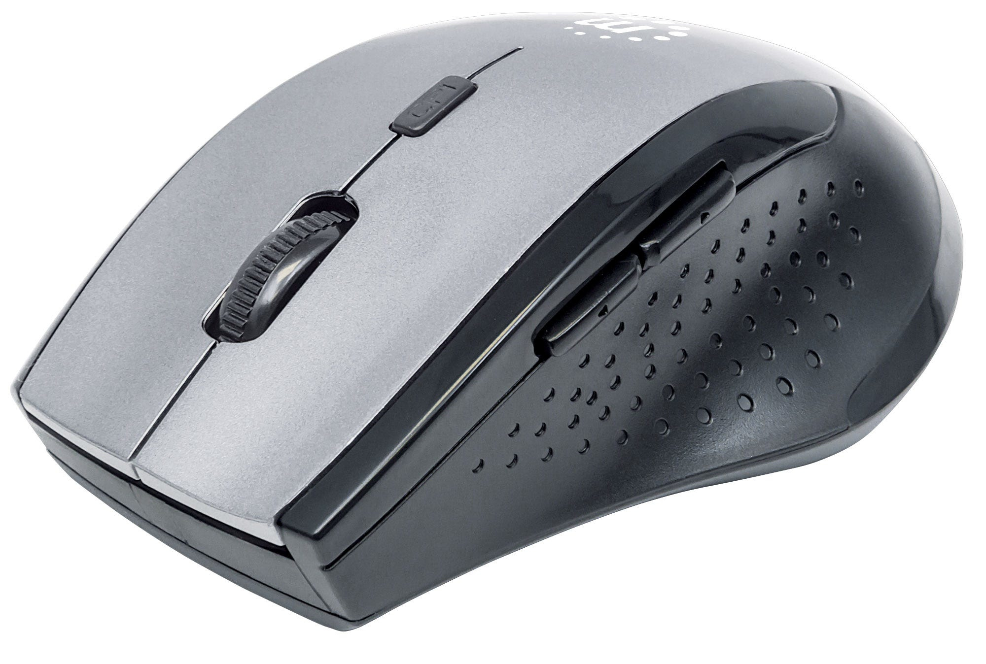 Manhattan Curve Wireless Mouse, Grey/Black, Adjustable DPI (800, 1200 or 1600dpi)