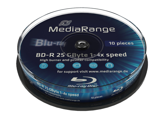 MEDIARANGE 10 x BD-R - 25 GB 6x - Spindel